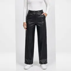 TEILOR - Pantalon de Cuerina Casual Mujer