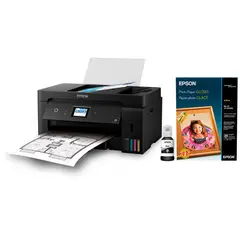 EPSON - Impresora A3 Ecotank L14150 + Papel Foto +Tinta Negra