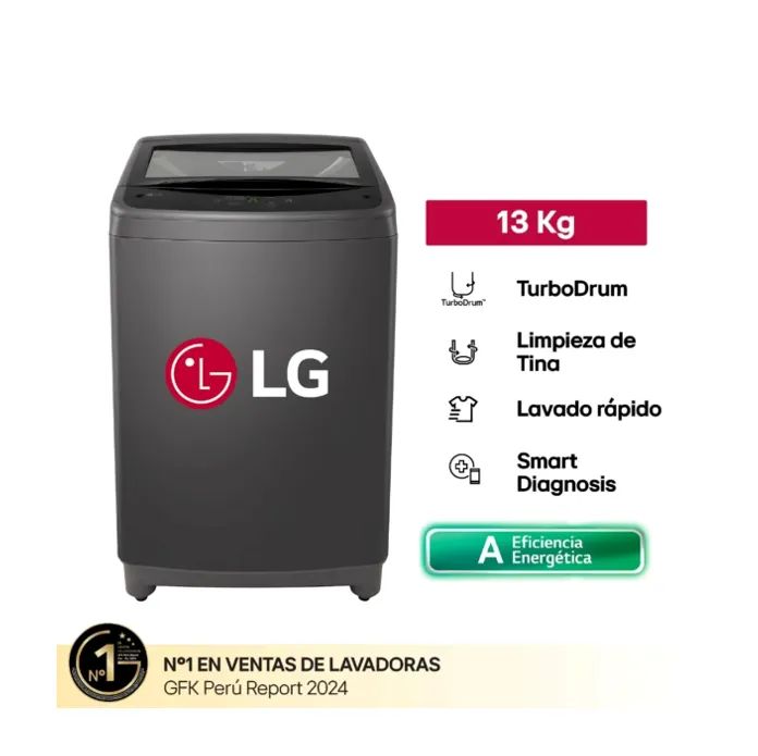 Lavadora WT13BVTB Turbodrum Carga Superior 13kg Negro