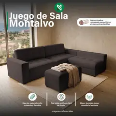 MUEBLES MACRUMO - Juego de Sala Montalvo - Marrón