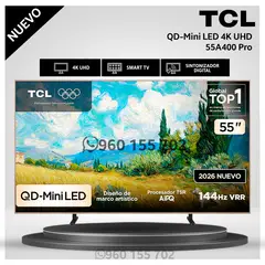 TCL - Televisor 55 4K QD MiniLED Google TV ART TV 55A400Pro - Modelo Nuevo