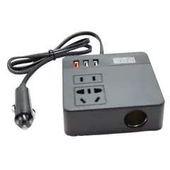 GENERICO - Inversor de Corriente Portatil para Auto 150w DC12V24V a DC110V220V