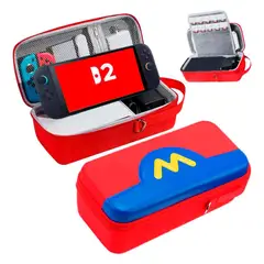 VARIOS - Estuche para Nintendo Switch 2 Mediano Rígido Eva Rojo/Azul