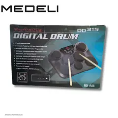 MEDELI - Batería Electrónica Profesional DD315 7 Pads 2 Pedales 265 Sonidos 45 Kits y 100 Canciones