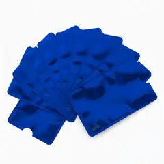 GENERICO - Pack x 10 Funda Protector RFID Antirrobo para Tarjeta de Crédito Azul