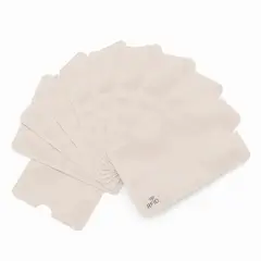 GENERICO - Pack x 10 Funda Protector RFID Antirrobo para Tarjeta de Crédito Blanco
