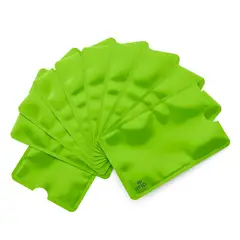 GENERICO - Pack x 10 Funda Protector RFID Antirrobo para Tarjeta de Crédito Verde