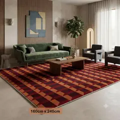 GENERICO - Alfombra rectangular para sala de 240cm x 160cm - Marron