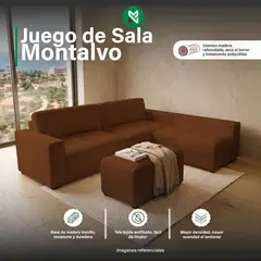 MUEBLES MACRUMO - Juego de Sala Montalvo - Terracota