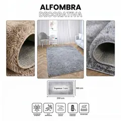 DECOKASA - Alfombra Shaggy De Pelo Largo Suave Para Sala Dormitorio Y Decoración Hogar - ALFZ11