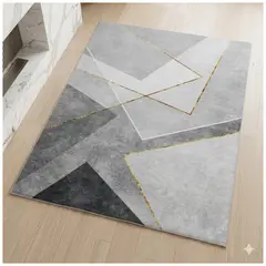 DECOKASA - Alfombra Moderna De Pelo Corto Tapete Decorativo Premium Para Sala Y Comedor - ALF133