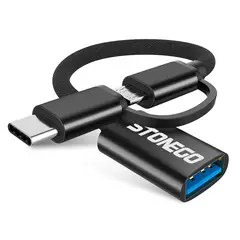 GENERICO - Cable Adaptador OTG 2 en 1 Stonego Conexión Micro USB y Tipo C