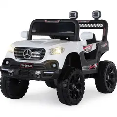 OEM - Carro Eléctrico Coche Montable 4X4 Blanco Estilo Mercedes-Benz GLS 12V Doble Motor 380 Control Remot