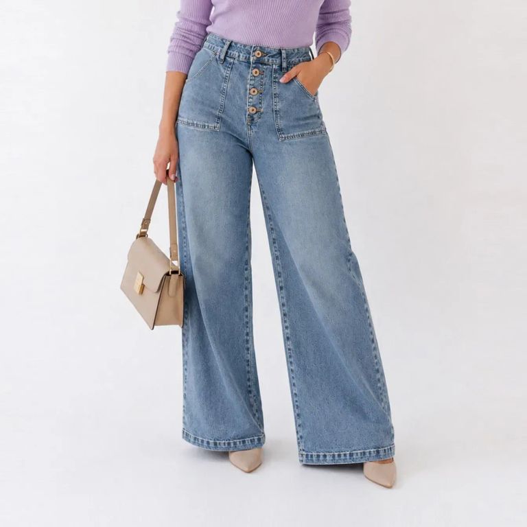 JEAN WIDE LEG PARA MUJER COTTONS JEANS MAYA PETITE