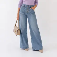 Cotton'S Jeans - JEAN WIDE LEG PARA MUJER COTTONS JEANS MAYA PETITE