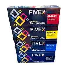 FIVEX - Kit de toner Compatible 410X CYMK M452dn, M477fdn Con CHIP