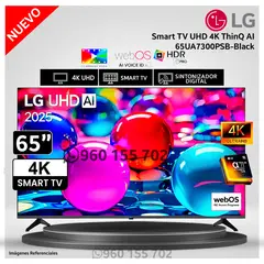 LG - Televisor 65 AI ThinQ 4K UHD 65UA7300PSB - Modelo Nuevo