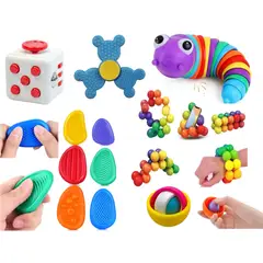 GENERICO - Kit de Estimulación Sensorial para niños TEA - TDHA - Pack de 6 juegos