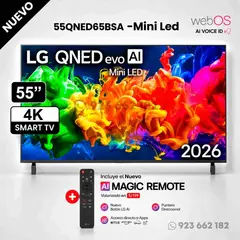 LG - Televisor 55 QNED 4K MiniLED QNED65BSA WebOs