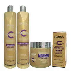 GENERICO - HANNA CABALL - Pack Vitamina C Shampoo + Acondicionador + Mask + Termoprotector