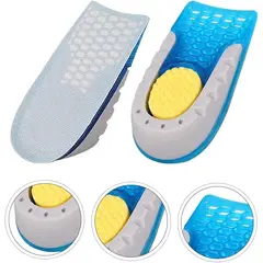 GENERICO - Plantillas Ortopédicas de Gel Elevan 3.5 cm de Altura con Soporte de Arco y Absorción de Impacto
