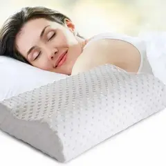 GENERICO - Almohada Cervical Ortopédica Memory Foam Látex Cojín Ergonómico para Cuello y Descanso