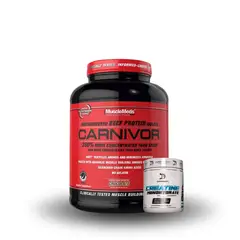 MUSCLEMEDS - Pack Proteína Carnivor Protein 4.5LB Chocolate + Creatina Dragon Pharma 300gr