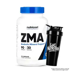 Nutricost - ZMA 90 capsulas - Zinc / Magnesio / Vitamina B6 / Zinc Monometionina Aspartato + SHAKER