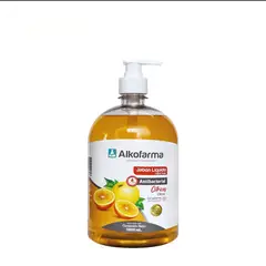 ALKOFARMA - Jabón Líquido Antibacterial 1L - Germicida Uso Profesional y Doméstico - Naranja