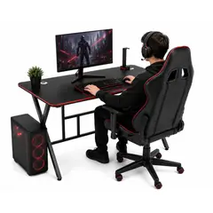 GENERICO - Mesa Escritorio Gamer Ergonómica Mesa Laptop Moderna Oficina Estudio Hogar A-7471