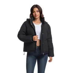 TIOZONEY - Parka Acolchada con Gorro Mujer