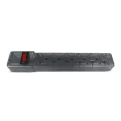 TERAWARE - Supresor de pico con switch 6 tomas universal negro
