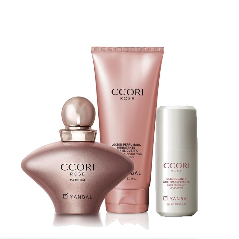 Ccori Rosé Perfume de Mujer con Deo Roll On y Crema Corporal