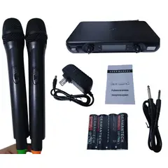 GENERICO - Micrófono Dual Inalámbrico Profesional con Receptor 2 Canales XY-V2-P