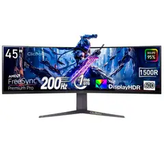 LG - Monitor Gamer Curvo UltraGear 45GR75DC-B 44.5 DQHD VA 200Hz 1ms USB-C FreeSync Premium Pro HDR600