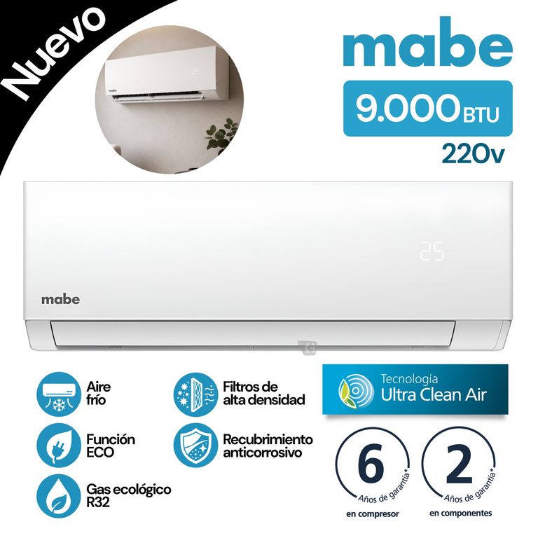 Aire Acondicionado Tradicional 9.000 BTU Blanco - MMT09CDBWCC32EC1