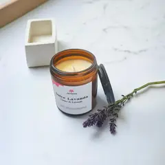 GENERICO - Vela Aromática de Cera de Soja – Lavanda 200 Gr.