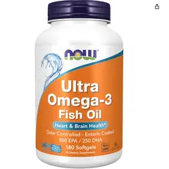 Nordic - NOW Suplementos, Ultra Omega-3, 180 cápsulas blandas