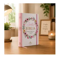OEM - Biblia Reina Valera 1960 - Color Rosa Primaveral - Letra Grande Con Tapa Dura