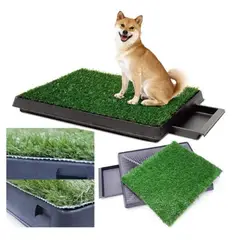 GENERICO - Baño Ecológico para Perros con Césped Sintético Reutilizable 60506 cm