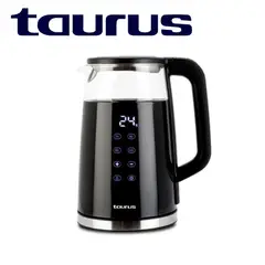 Taurus - Hervidor Neoglass 1.7 L Vidrio Temperatura Programable Negro