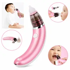 GENERICO - Aspirador Nasal Eléctrico Rosado Recargable Bebés Niña Succionador de Mocos USB Punta de Silicona