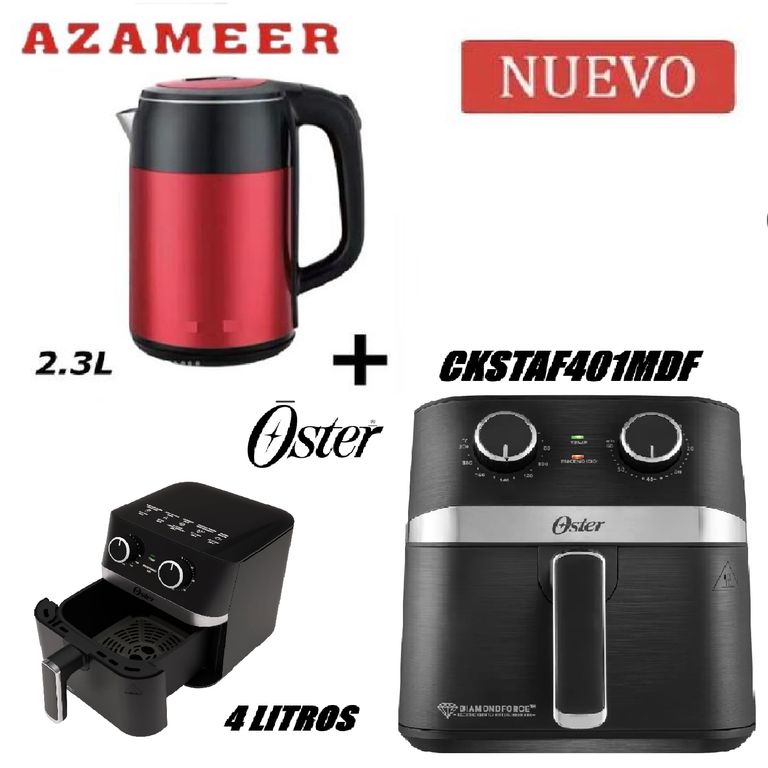 Combo Freidora De Aire Manual 4 Litros CKSTAF401MDF- Hervidor 2.3LR