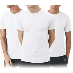 NEW YORK STARS - Pack x 3 Polo Blanco Basico - Polo Blanco manga corta