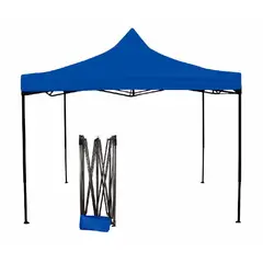 GENERICO - Toldo Plegable 3x3 Metros Azul Impermeable Carpa Portátil con Protección UV