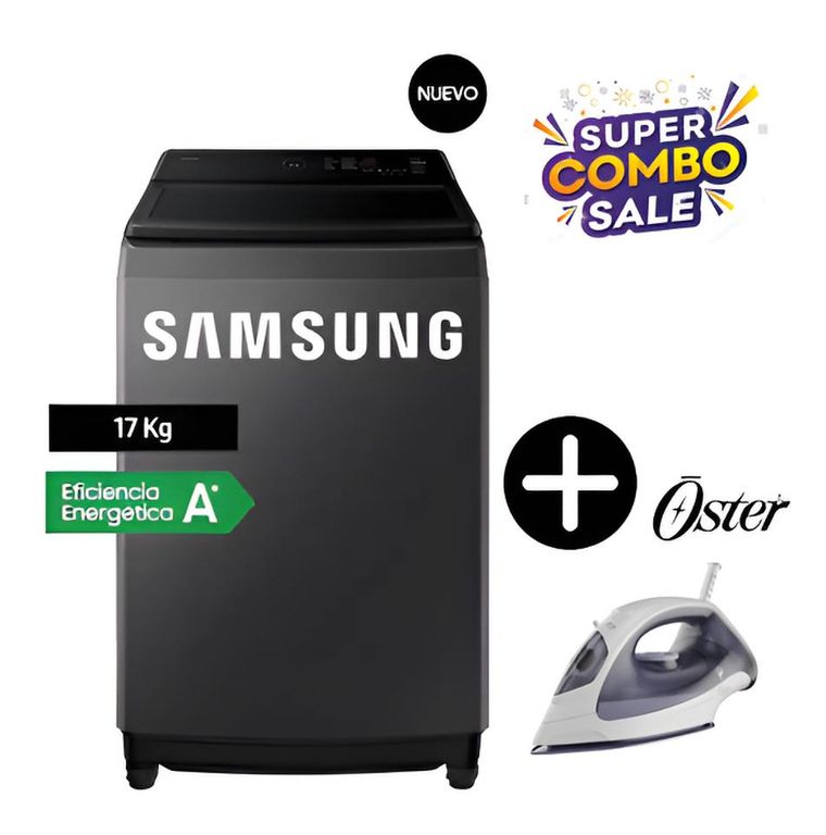 Lavadora 17Kg EcoBubble Ai WA40F17E7CPE Grafito + Plancha