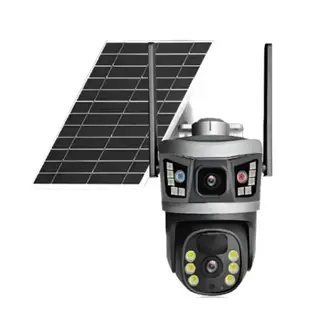 SEISA - Camara de Seguridad Giratoria Doble Lente Wifi Solar