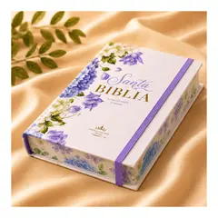 OEM - Biblia Para Mujer Reina Valera 1960 – Letra Grande 12 Puntos – Tapa Dura - Violeta Primaveral