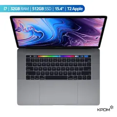 APPLE - MacBook Pro 2018 15.4” i7 32GB RAM + 512GB SSD Gris Espacial Reacondicionado Grado A.