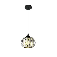 FRANZA - Lámpara moderna de cristal tipo jaula
